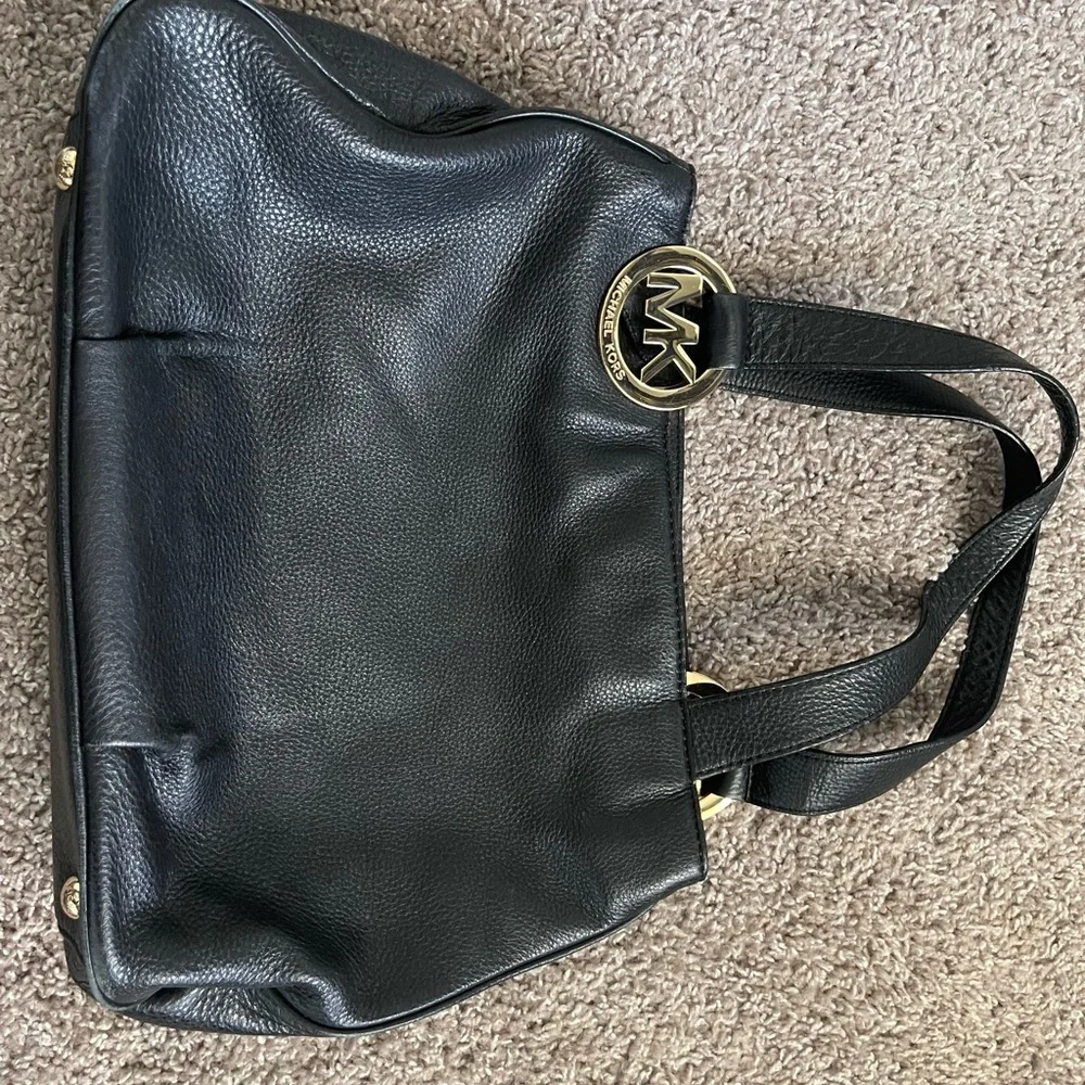 Michael Kors Black Leather Purse - Picture 1 of 6